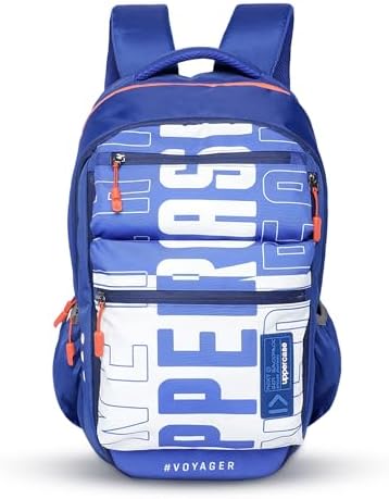 uppercase 36L Pixel 02 Laptop Backpack | School Bag | Triple Compartment | Quick-Access Pocket & Shoe Pocket | Well- Padded Backpack | Trolley Sleeve | For Unisex | 750 Days Warranty (Blue)