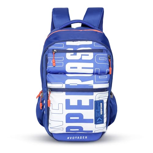 uppercase 36L Pixel 02 Laptop Backpack | School Bag | Triple Compartment | Quick-Access Pocket & Shoe Pocket | Well- Padded Backpack | Trolley Sleeve | For Unisex | 750 Days Warranty (Blue)
