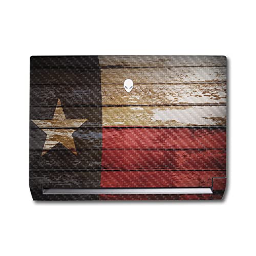 Image of MightySkins Carbon Fiber Skin Compatible With Alienware M17 R5 (2022) Full Wrap Kit - Texas Shiplap | Protective, Durable Textured Carbon Fiber Finish | Easy To Apply & Change Styles | Made in the USA