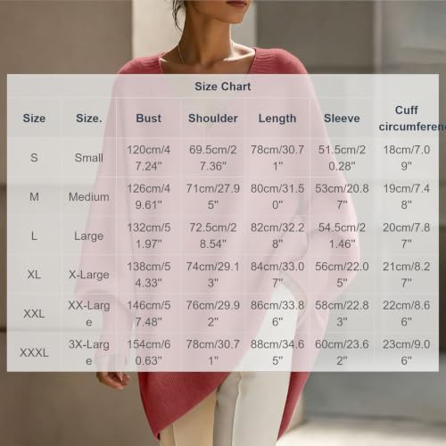 Womens 100% Cotton Sweater Fall Teacher Outfits 2026 Womens V Neck Poncho Sweater Oversized Batwing Daily Travel Fall Winter Top Dressly Capsule Wardrobe for Women Over 60 Suéter para El Frio - image 5