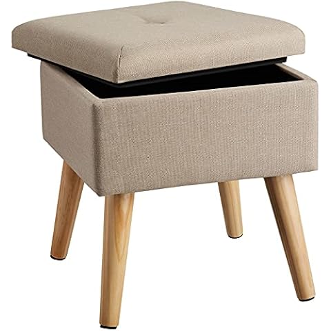 TecTake Elva Stool with Storage Compartment Cover