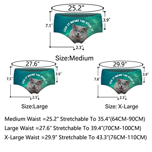 Jinkaijia Women's Fashion Flirty Sexy Funny Naughty 3D Printed Cute Animal Underwears Briefs Single Party Gifts (Nk007-M) #TOP4