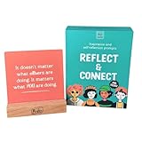 Conversation Cards for Teens – Motivational & Affirmation Quote Deck with Journal Prompts, Double-Sided with Display Stand | Therapy & Classroom Supplies for Teachers, Counselors & Parents