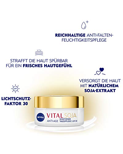 NIVEA VITAL Soja Schützende Tagespflege LSF 30 (50 ml), straffende Formel mit natürlichem Soja-Extrakt… - Image 4