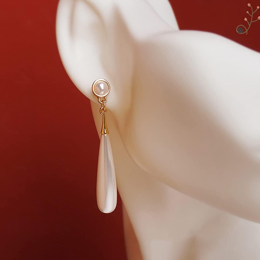 Pearl Clip on Earrings for Women Drop Clip Earrings for Women Gold Plated White Imitation Pearl Earrings Fashion - Image 2