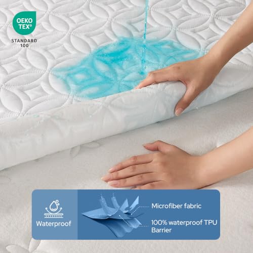 Image of BEDLORE Waterproof Mattress Protector, Full Size Mattress Pad