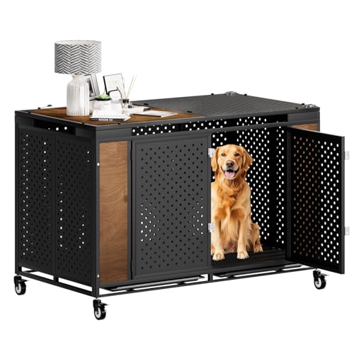 Snuowu 54 Inch Heavy Duty Dog Crate Furniture with...