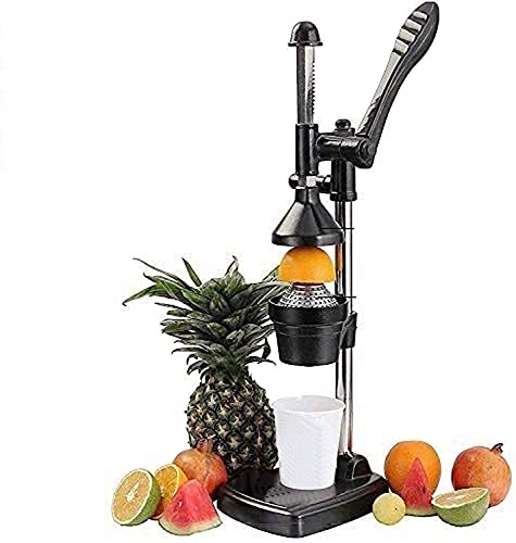 Image of Aluminium Manual Citrus Fruit Juicer, Cold Press Hand Juicer and Squeezer for Fruits and Vegetables, Black, Made in India