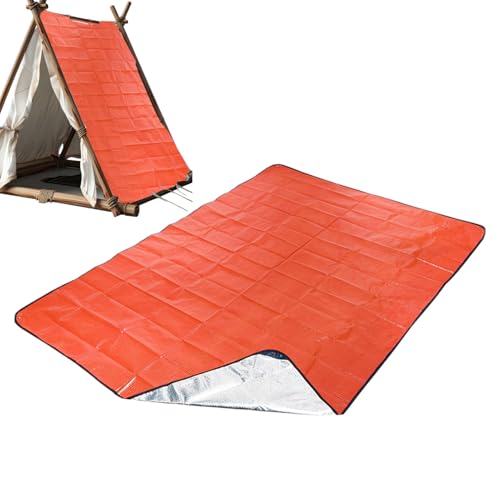 Survival Blanket, Waterproof Blanket for Camping, 59.06×82.68 inches Adorable Compact Thermal Reflective Tarp, Outdoor Survival Gear, Hiking Climbing Cover