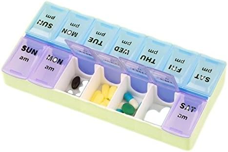 A2Zonlineking Plastic 7 Days A Week Tablet Pill Medicine Box Storage Case (Multi Color)