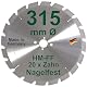 Kreissägeblatt 315 x 30 mm HM für präzise Holzarbeiten