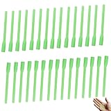 hhfvvdaGlow in The Dark Fishing Line Tubes 30 PCS PVC Fish Line Covers Protection for Deep Sea Rigging Anti-Tangle and Bite Luminous Sleeves for Squid Cod Tuna Fishing with Green Light Emission