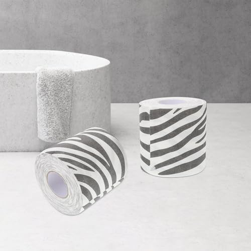 Papel higiénico cebra 3D SECFOU que no se rompe para decoración de baños 6