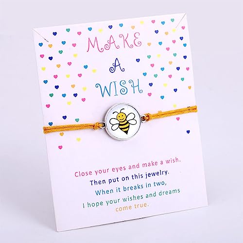 Image of Friendship Charm Adjustable Bracelets with Message Card (Set of 5); Perfect Jewelry Gift for Friends & Family