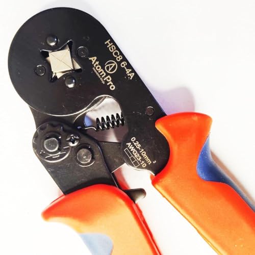 Image of HSC8 6-4A AWG23-10 Ratcheting Ferrule Crimper Plier Auto Ratcheting Ferrule Crimper Plier Manual Crimper