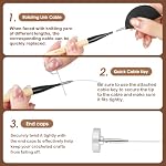 Guclud Bamboo Knitting Needles Set, 5-Inch Interchangeable Circular Knitting Needles US 4-15 (3.5-10mm),12 Pairs of Hand-Polished Circular Needles, 4 Cables, Accessories & Case (Bamboo/Black Tip)
