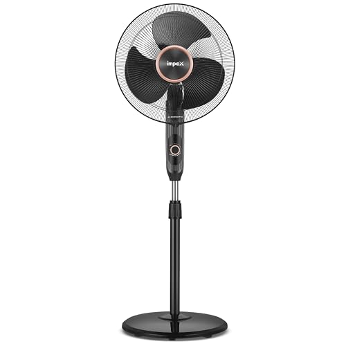 Image of Impex 400 mm BLDC Pedestal Fan 60 Watts | 2100 RPM BLDC Motor | Customisable Tilt And Oscillation Control | Height Adjustable | 3 Year Warranty