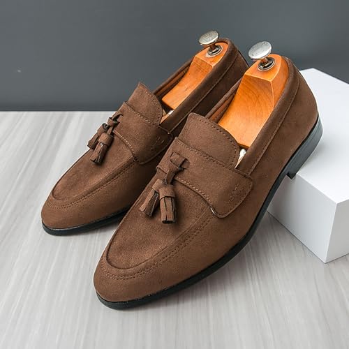 Men's Loafers Slip on Shoes Tassel Driving Dress Casual Penny Loafers for Men2