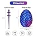 YILCER 12 in 3D Printed Dragon Egg, Mystery Articulated Crystal Dragon Fidget Toys, 3D Print Surprise Animals Toy for Kid Teen Boy Girls (Laser Purple)