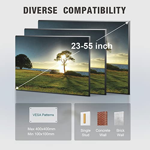 Usx Mount Full Motion Tv Mount, Swivel Articulating Tilt Tv Wall Mount For 26-55" Led, Oled, 4K Tvs, Tv Bracket Wall Mount With Vesa 400X400Mm Up To 60Lbs, Perfect Center Design -Xmm006-1 #TOP5