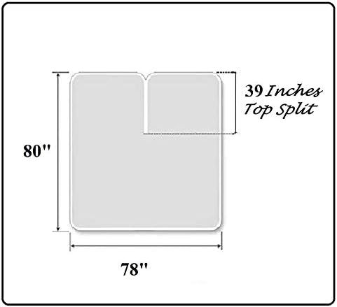 Miniatura 4 de Top Split King - Juego de sábanas para camas ajustables, sábanas para dormir con números, cama King dividida, bolsillo profundo de 39 pulgadas,