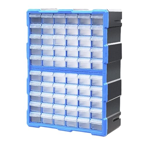 Modular Drawer Organiser - Compact Parts Storage System, Item Sorting Cabinet, Workshop Storage Box with Multiple Compartments, Stackable Organiser for Hardware and Tools