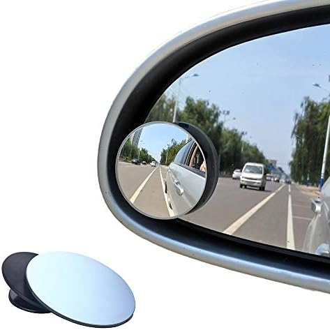 BEEWAY Blind Spot Mirrors, Round Frameless 360° Rotate Sway Adjustable HD Glass Convex Mirror Maximize RearView Universal for Car SUV Trucks Traffic Safety - Pack 2 - View 3