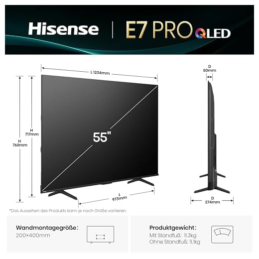 Hisense 55E7Q PRO 55 Zoll QLED Fernseher
