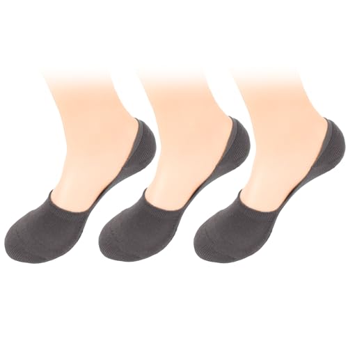 Image of Women's Rayon from Bamboo Fiber No Show Thin with Thick Comfort Sole Socks - 3 pairs