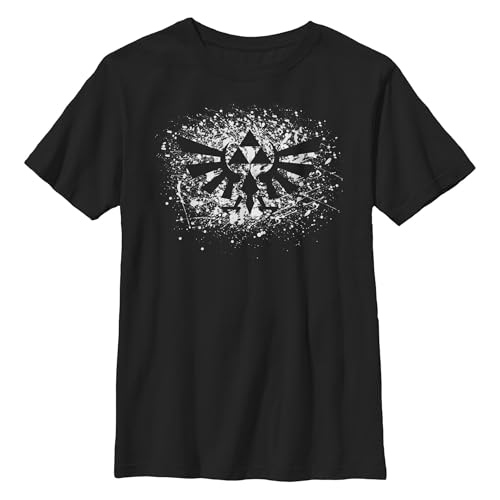 Boy's Nintendo Legend of Zelda Triforce Paint Splatter Print T-Shirt