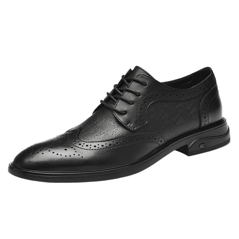 Soft Leather Oxfords Vintage-Inspired Dress Shoes Men's Business Casual Shoes for Wedding & Professional Use