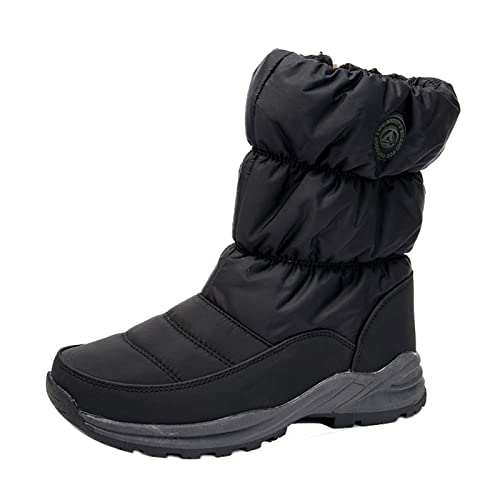 Schneeschuhe-Damen-Wasserdicht-Wandern-Warme-Winter-Boots-Westernstiefel-Kurzschaft-Flach-Rutschfeste-Winterstiefel-Schneestiefel-Winterschuhe-Gefuettert-Arbeiten-Winter-Snow-Boots-Schneeschuhe