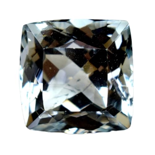 Aigue-marine naturelle 14,37mm taillée à facettes pour création de bijoux uniques