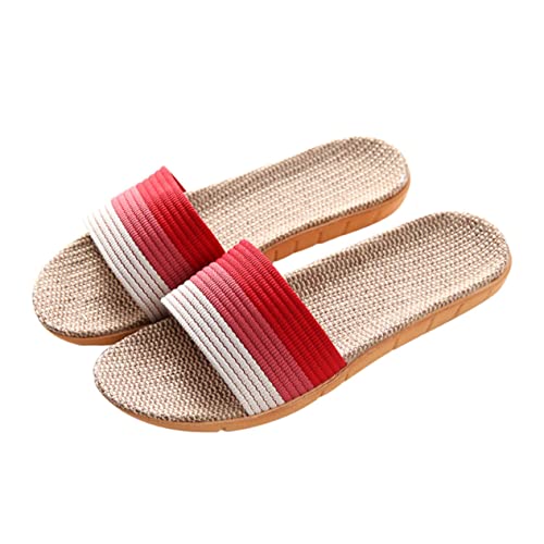 BESPORTBLE Comfortable Durable Home Slippers Japanese Texture Design Washable for Summer