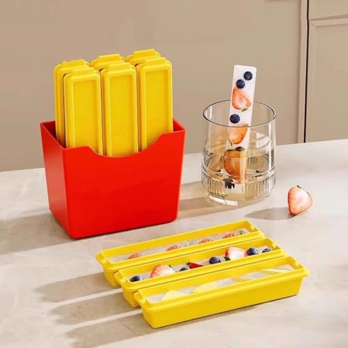 6 hieleras en forma de papas fritas con caja magnética miniatura 2