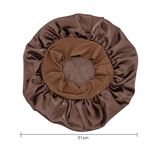 cdar Sleep Hat,Night Bonnet,Silk Satin Bonnet Hair Wrap Cover Sleep Hat,for Women Hair Care,Nurse Hat Black