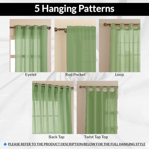 Image of HOMEMONDE Sheer Curtains for Living Room, Bed Room - Transparent Curtain Home Decor