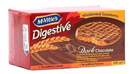 McVitie's Digestive Dark Chocolate Biscuit Smooth And Delicious Biscuit 200gm