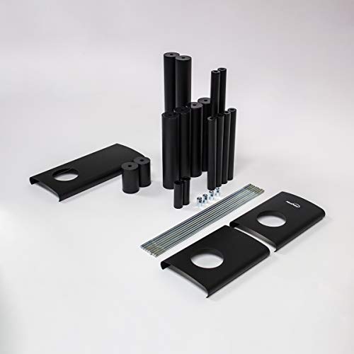 NavePoint Media Stand Glass 4 Shelf Audio Video Component Storage Tower