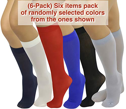 Image of ToBeInStyle Womens Pack of 6 Knee High Trouser Professional Socks