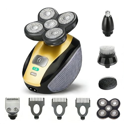 Hugdew 5 in 1 Head Shavers for Bald Men, Skull
