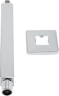Stainless Steel Shower Arm Pipe Wall Mount for Bathroom Ceiling, High Gloss Chrome Plated Shower Extension Pipe (8 Inch)