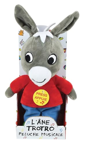 Peluche Trotro Musicale JEMINI 28 Cm pour Éveil Premier Âge