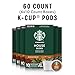 Starbucks K-Cup Coffee Pods, Medium Roast Coffee, House Blend for Keurig Brewers, 100% Arabica, 6 boxes (60 pods total)