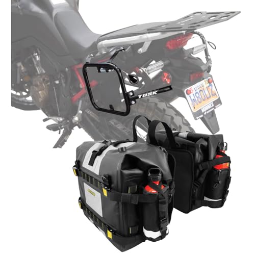 TUSK Pannier Racks with Nelson Rigg Hurricane Dry Saddlebags Black for Honda Africa Twin Adventure Sports ES CRF1100 2024