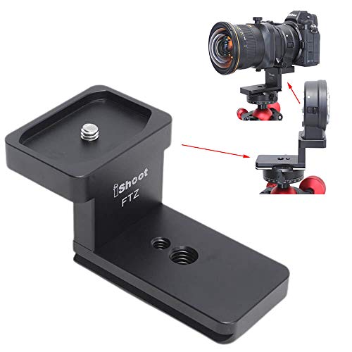 iShoot Bague de remplacement pour trépied compatible avec Nikon FTZ Mount Bague d'adaptation pour objectif avec queue d'aronde Arca Fit