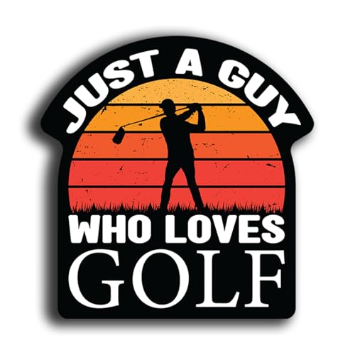 Image of Funny Golf Stickers - 5 Inch Waterproof Vinyl Decals - Choose from 10 Humorous Designs - Perfect for Cars, Golf Carts, Laptops, Windows, Bumpers & More (Loves Golf)