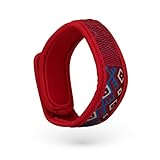 ATC Handels GmbH Para'Kito Anti-Mücken Armband inkl. 2 Pellets für Kinder und Erwachsene - Mückenschutz, Mückenabwehr, Schutz gegen Mücken für Hand- und Fußknöchel, Boho rot