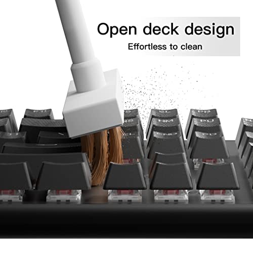 Hexgears G5 2.4G Wireless Mechanical Keyboard 104 Key，Wireless And Type-C Wired Connection, 100% Full-Size, Blue Led Backlit, Windows And Mac Os Compatible Black Keyboard Kailh Box White Switches #TOP5