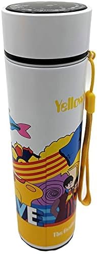 Yellow Submarine Reusable Stainless Steel Hot & Cold Thermal Insulated Bottle Digital Thermometer 450ml